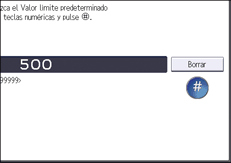 Ilustración de la pantalla del panel de mandos