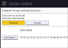Ilustración de la pantalla del panel de mandos