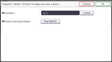 Ilustración de la pantalla del panel de mandos