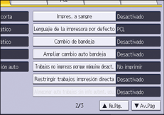 Ilustración de la pantalla del panel de mandos