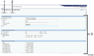 Ilustración de llamada numerada de ilustración de pantalla del navegador web