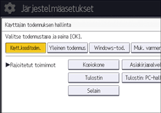 Käyttöpaneelin näyttö