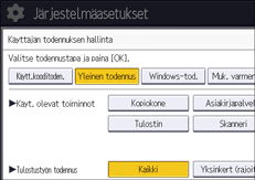 Käyttöpaneelin näyttö