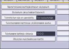 Käyttöpaneelin näyttö