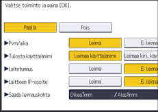 Käyttöpaneelin näyttö