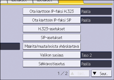 Käyttöpaneelin näyttö