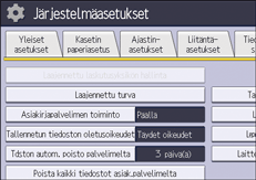 Käyttöpaneelin näyttö