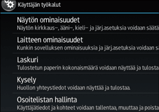Käyttöpaneelin näyttö
