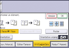 Illustration de l'écran du panneau de commande