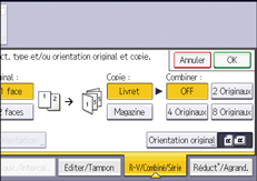 Illustration de l'écran du panneau de commande