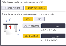 Illustration de l'écran du panneau de commande