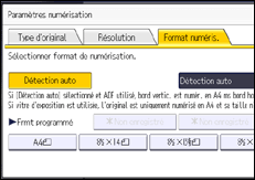 Illustration de l'écran du panneau de commande