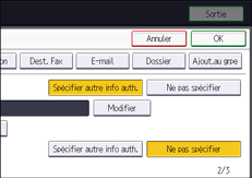 Illustration de l'écran du panneau de commande