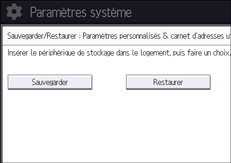 Illustration de l'écran du panneau de commande