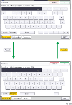 Illustration des touches