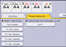 Illustration de l'écran du panneau de commande