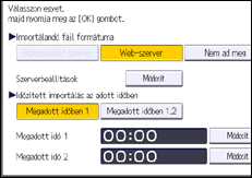 A kezelőpanel ismertetése