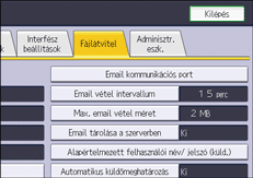 A kezelőpanel ismertetése