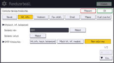 A kezelőpanel ismertetése