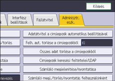 A kezelőpanel ismertetése