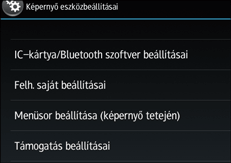 A kezelőpanel ismertetése