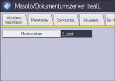 A kezelőpanel ismertetése