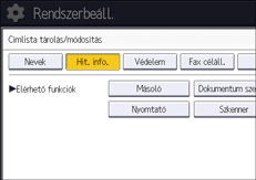 A kezelőpanel ismertetése