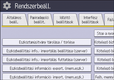 A kezelőpanel ismertetése
