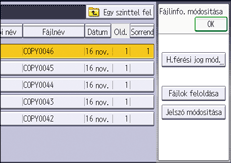 A kezelőpanel ismertetése