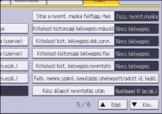 A kezelőpanel ismertetése