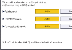 A kezelőpanel ismertetése