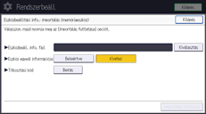 A kezelőpanel ismertetése