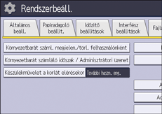 A kezelőpanel ismertetése