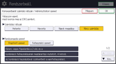 A kezelőpanel ismertetése