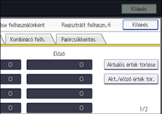A kezelőpanel ismertetése