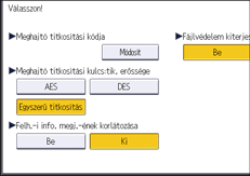 A kezelőpanel ismertetése