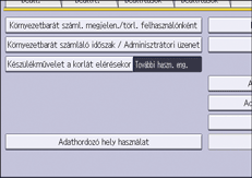 A kezelőpanel ismertetése