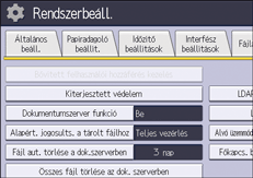 A kezelőpanel ismertetése