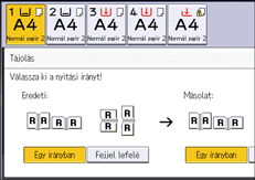 A kezelőpanel ismertetése