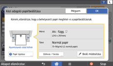 A kezelőpanel ismertetése