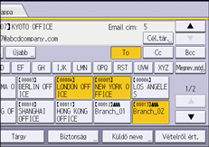 A kezelőpanel ismertetése