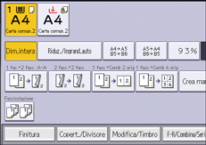 Illustrazione della schermata sul pannello di controllo