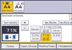 Illustrazione della schermata sul pannello di controllo