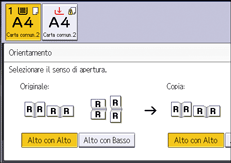 Illustrazione della schermata sul pannello di controllo