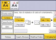 Illustrazione della schermata sul pannello di controllo