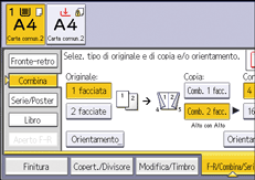 Illustrazione della schermata sul pannello di controllo