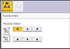 Illustrazione della schermata sul pannello di controllo