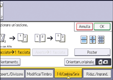 Illustrazione della schermata sul pannello di controllo
