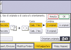 Illustrazione della schermata sul pannello di controllo