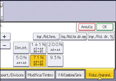 Illustrazione della schermata sul pannello di controllo